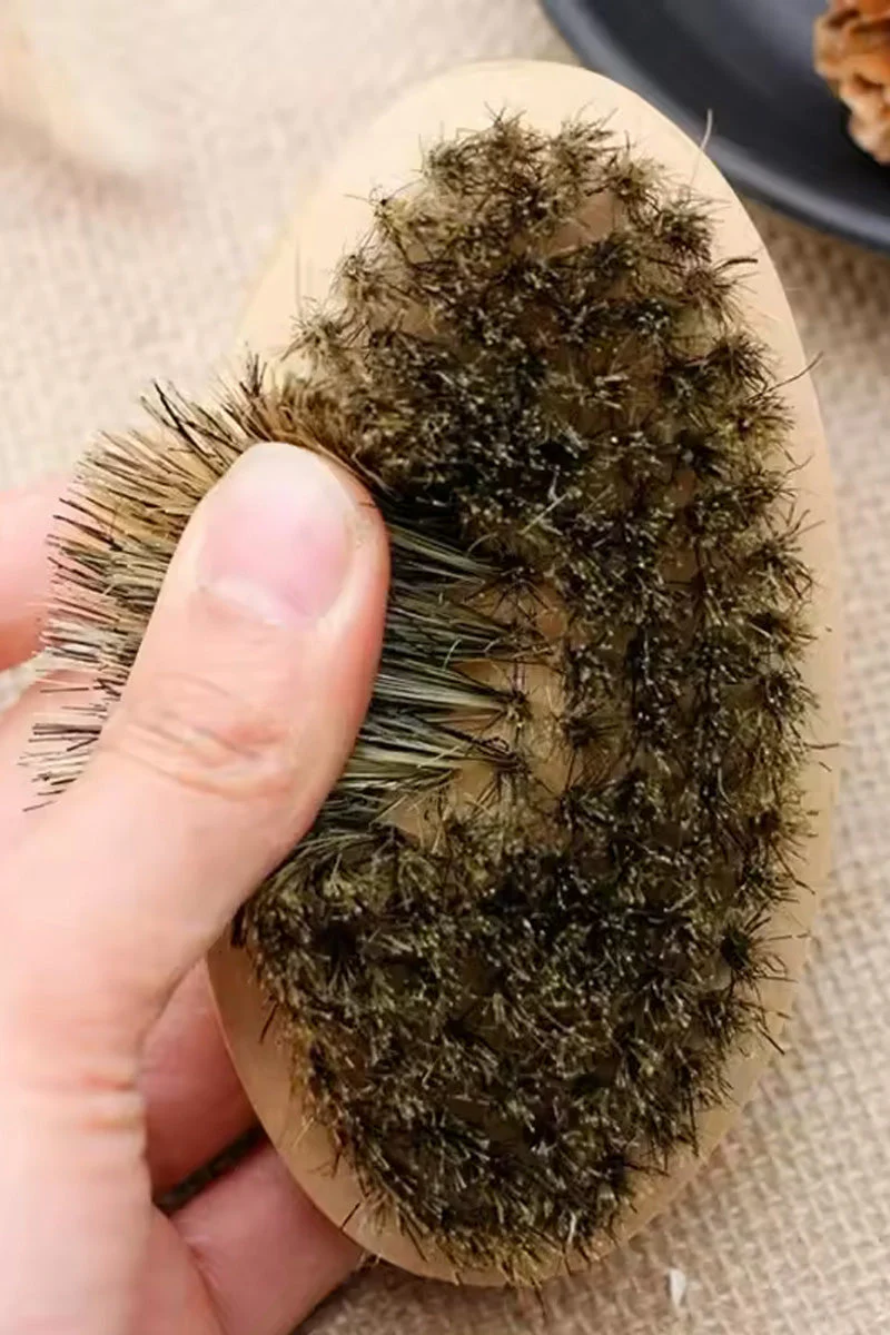 Beechwood and Boar Bristle Beard Brush - Image 4