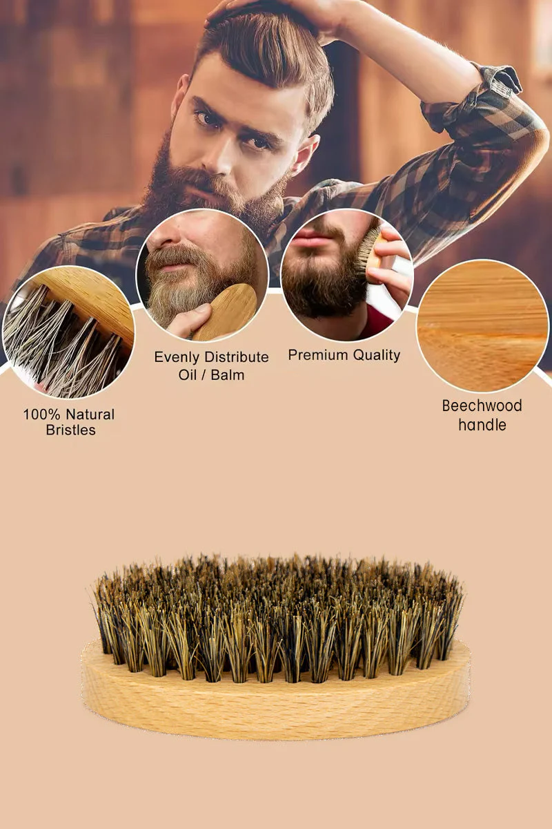 Beechwood and Boar Bristle Beard Brush - Image 7