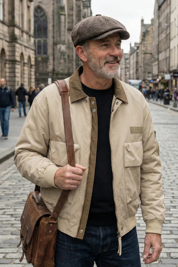 Classic Herringbone Newsboy Cap - Image 11