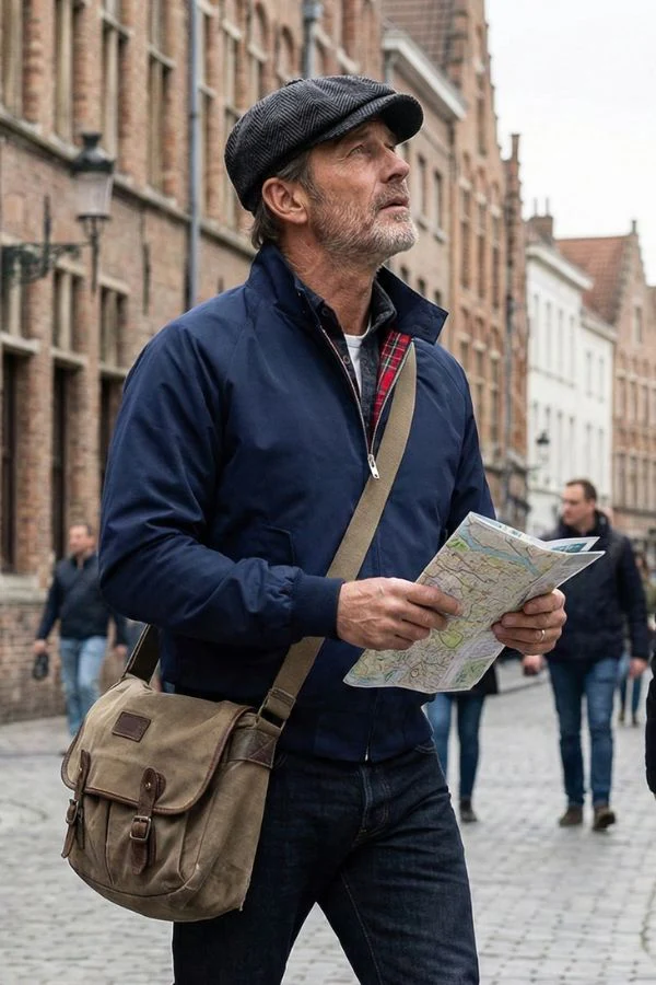 Classic Herringbone Newsboy Cap - Image 4