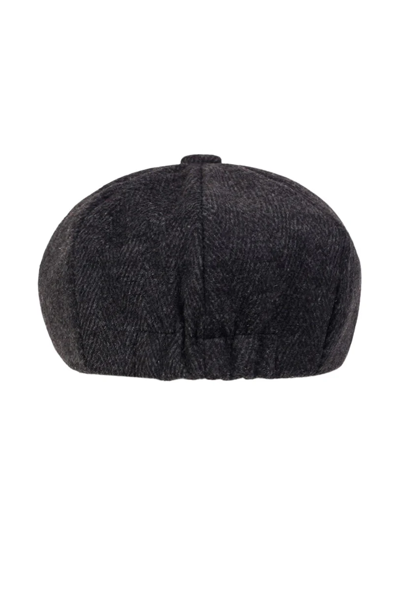 Classic Herringbone Newsboy Cap - Image 6