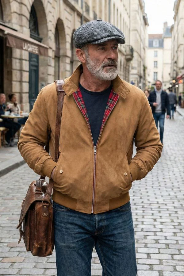 Classic Herringbone Newsboy Cap - Image 9