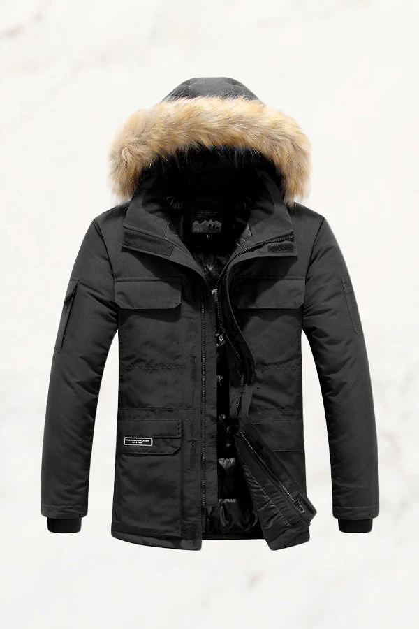 Extra Warm Hooded Fur Coat - Image 11