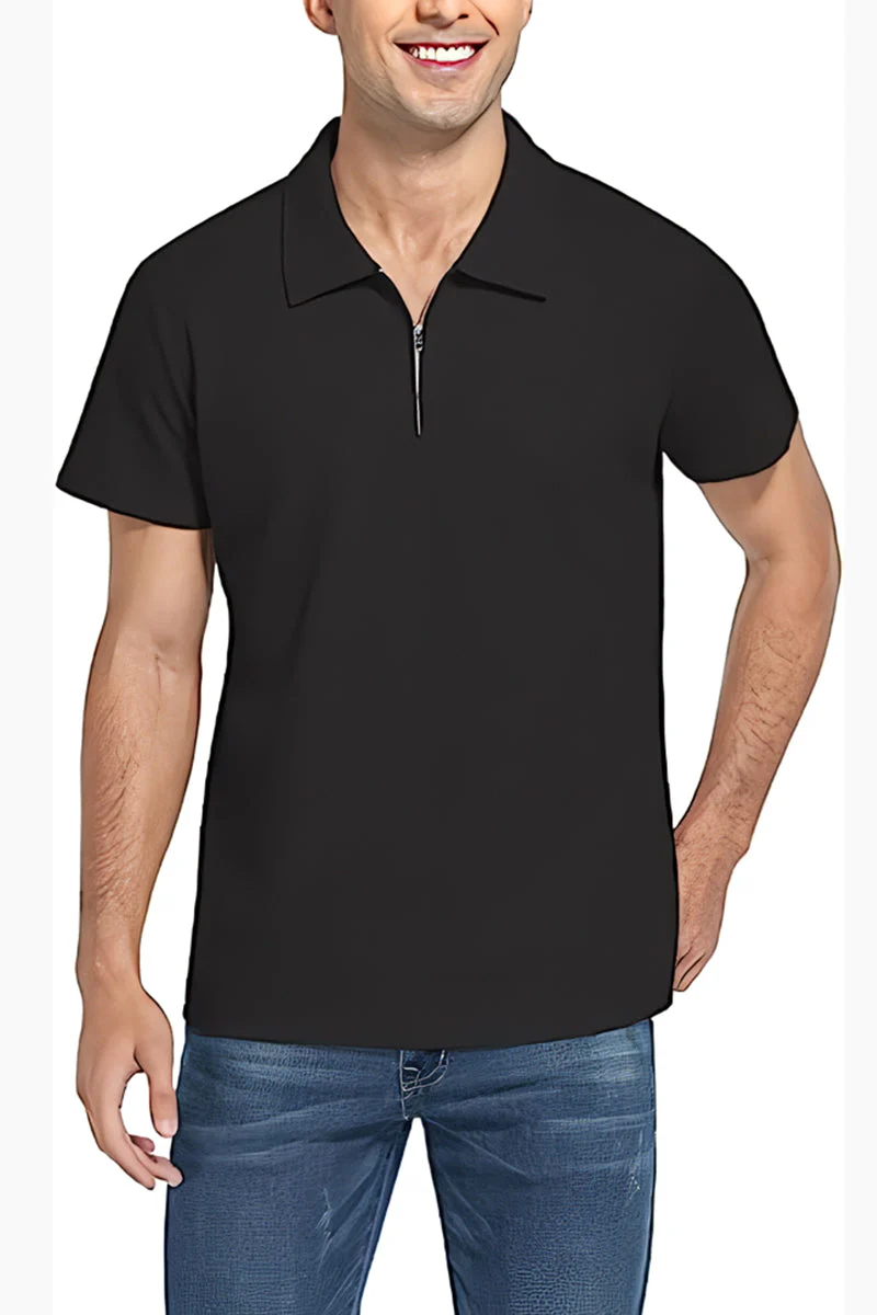 Gentleman's Favorite: Zip-Neck Jersey Polo (1+ 1 FREE) - Image 5