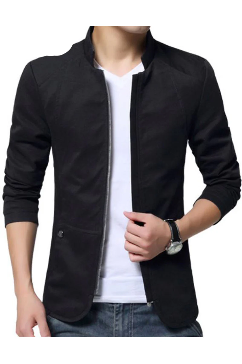 Korean Style Solid Casual Jacket - Image 3
