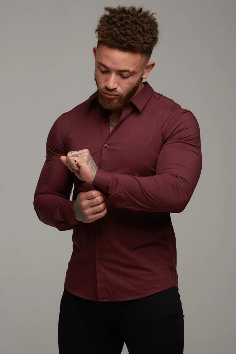 Long-Sleeved Casual Button-Down Shirt - Image 7