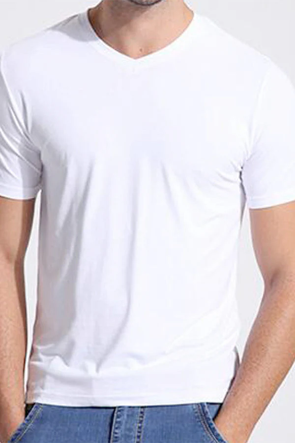 Organic Bamboo V-Neck T-Shirt - Image 5
