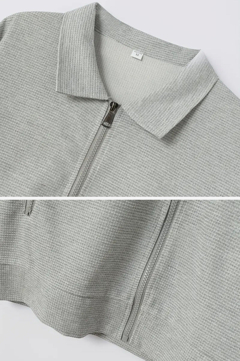 Waffle Fabric Athleisure Suit - Image 15