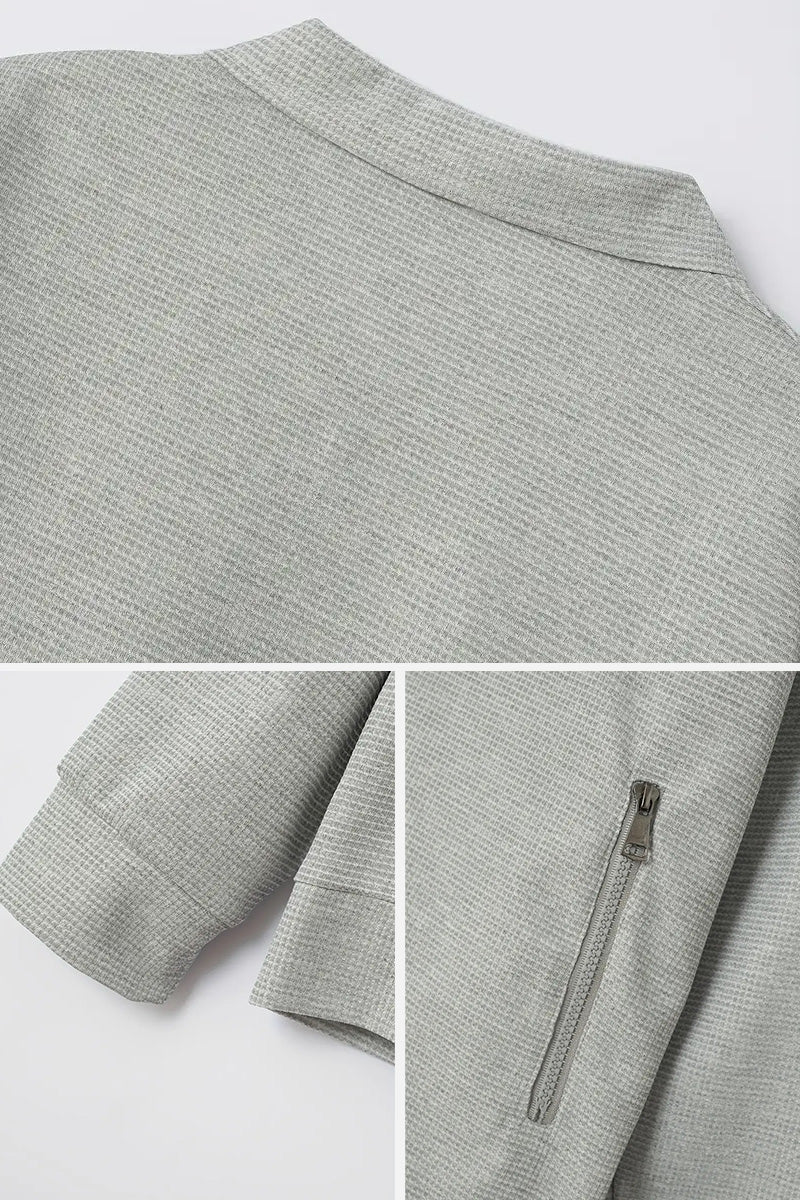 Waffle Fabric Athleisure Suit - Image 16