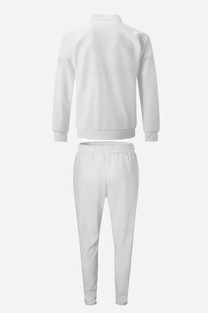 Waffle Fabric Athleisure Suit - Image 20