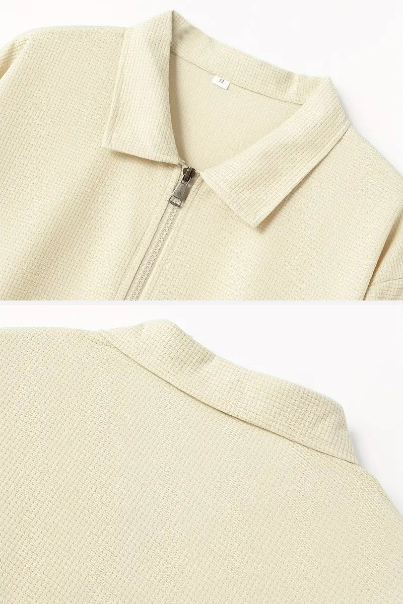 Waffle Fabric Athleisure Suit - Image 4