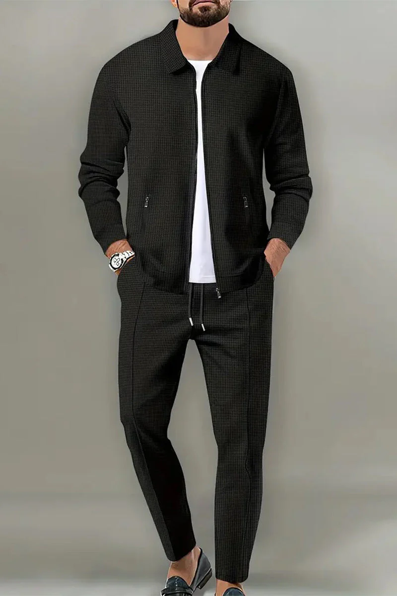 Waffle Fabric Athleisure Suit - Image 7