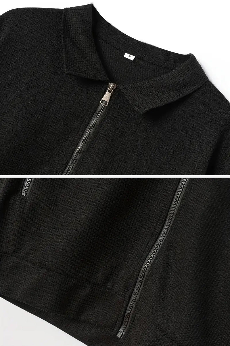 Waffle Fabric Athleisure Suit - Image 9